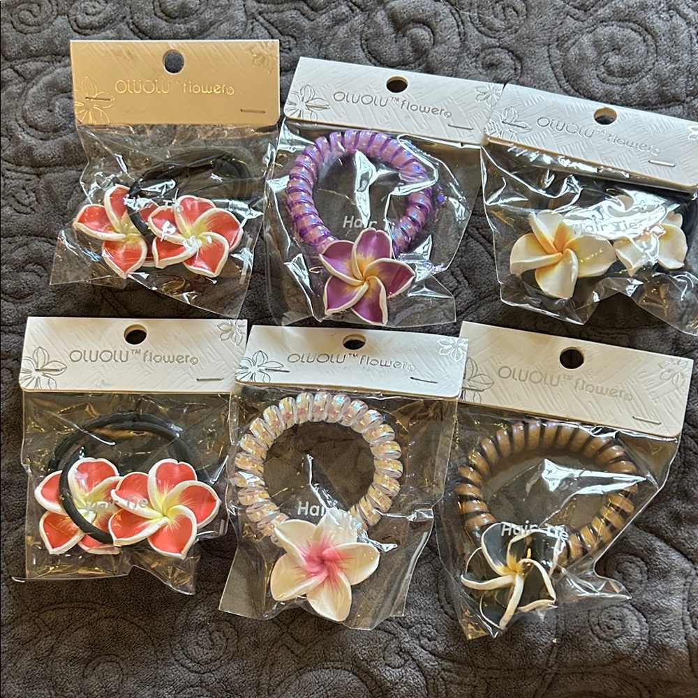 NWT Hawaii Flower Hair Accessories Set